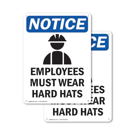 Signmission 14 in Height, 10 in Width, Plastic, Rectangle OS-2PACK-NS-P-1014-V-11979